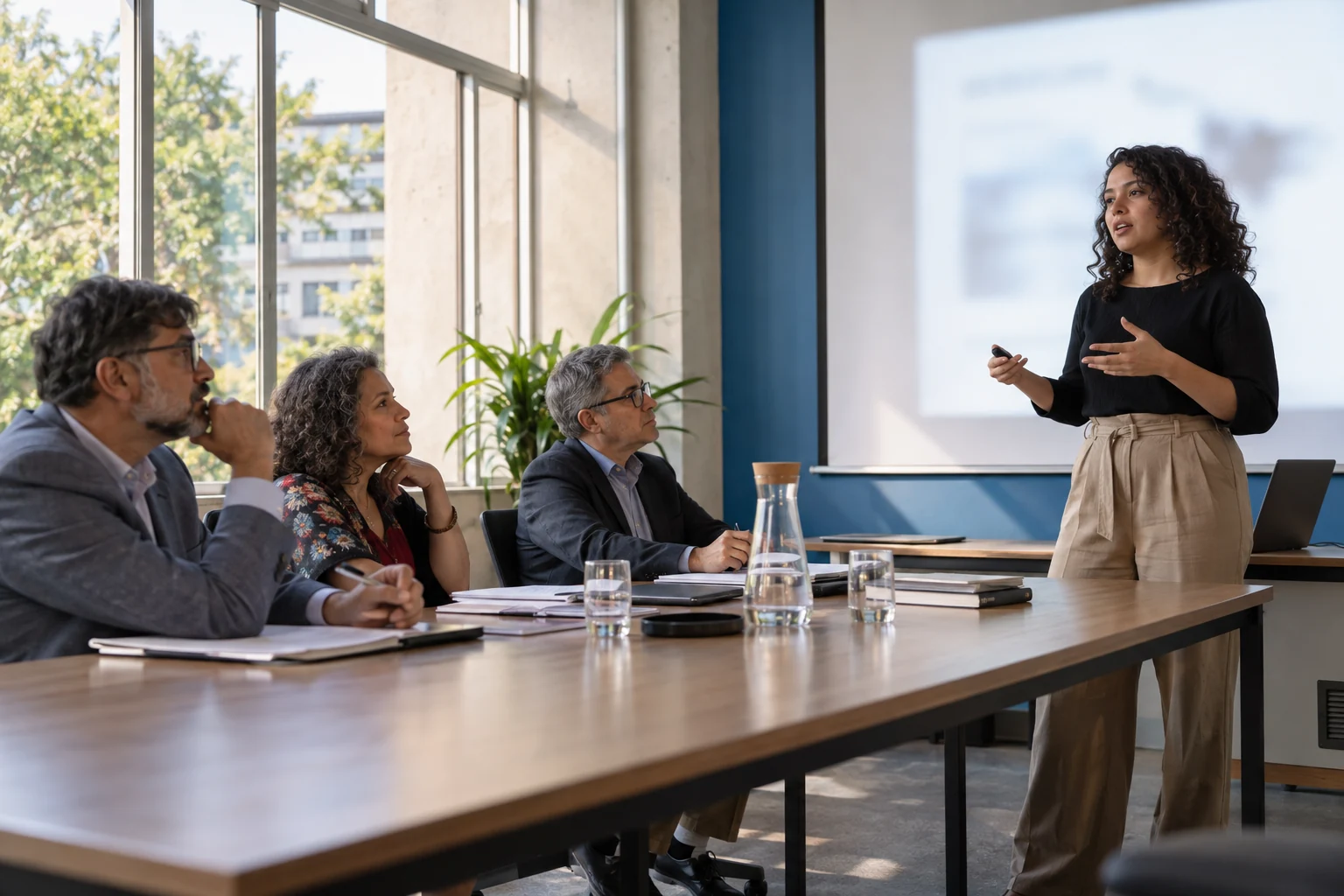 Apresentação de pesquisa em uma banca acadêmica